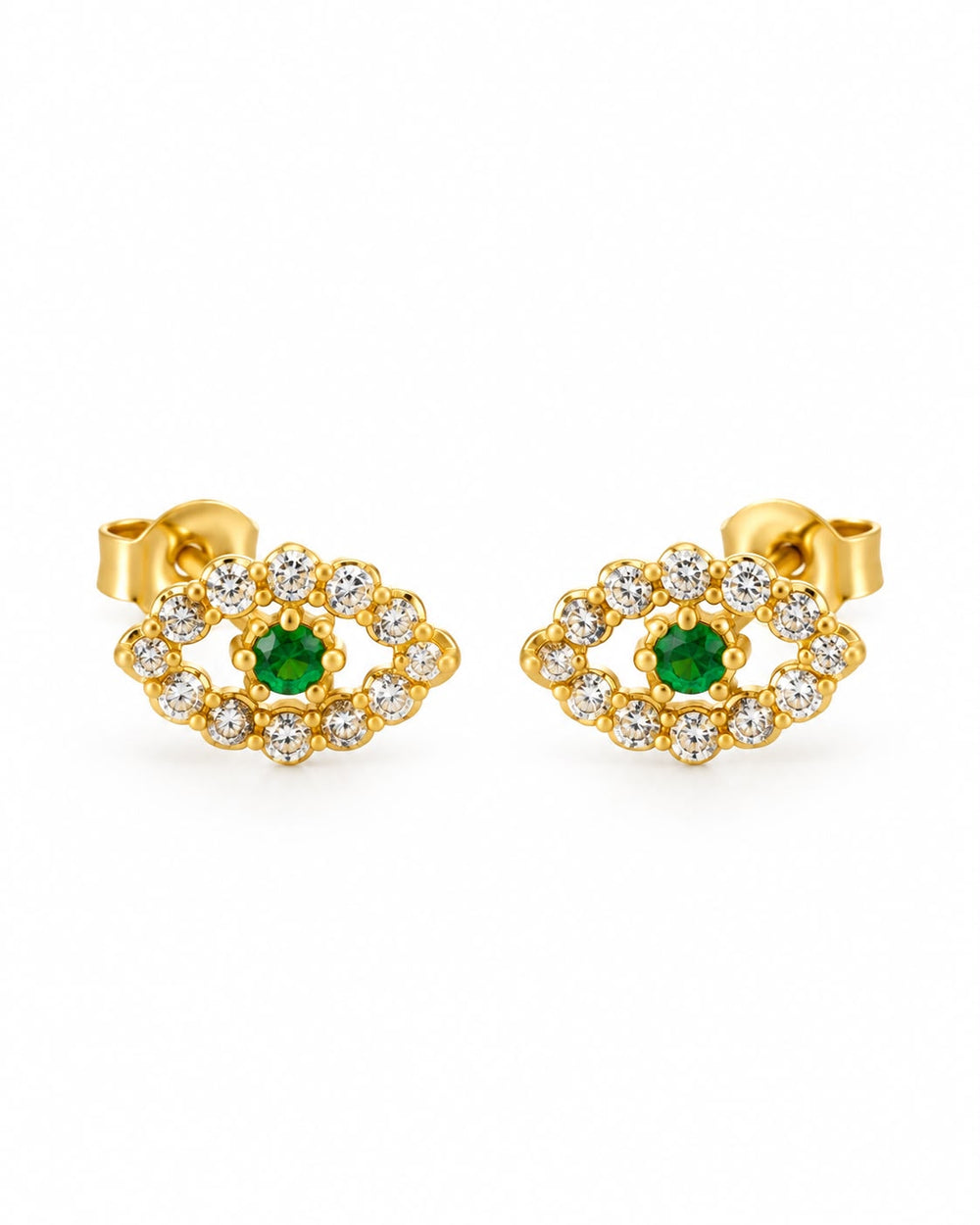ARETES ORO 10K OJO