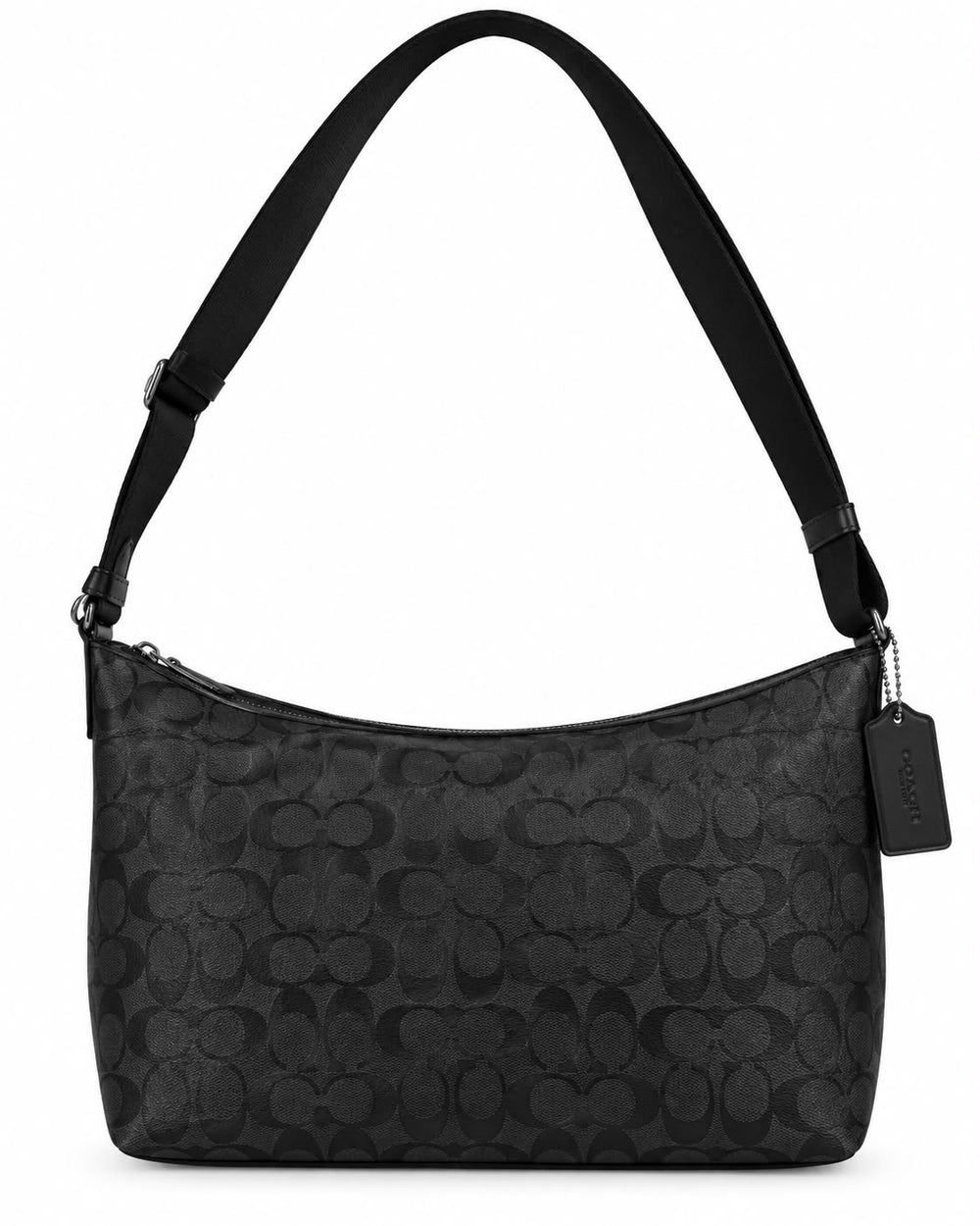 BANDOLERA COACH MOD3 LARGO NEGRO RELIEVE