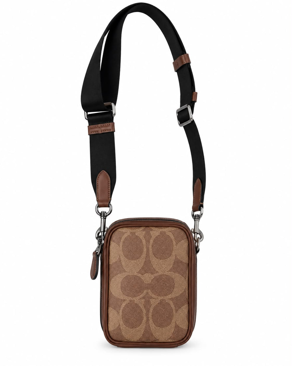 BANDOLERA COACH MOD6 CELULAR CAFÉ RELIEVE