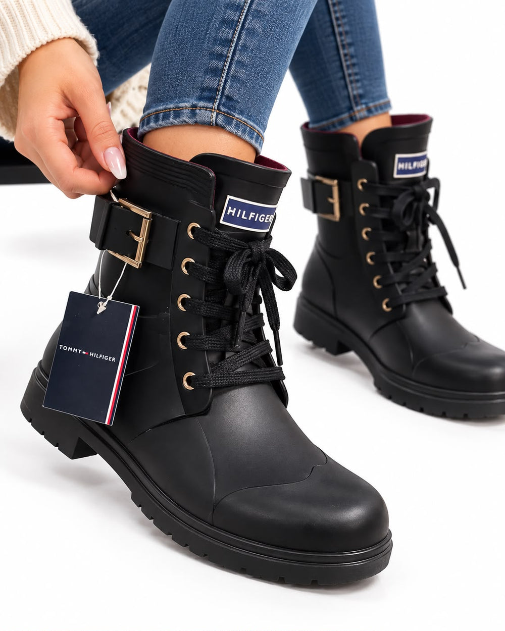 BOTIN TOMMY AGUA AZUL OSCURO 3