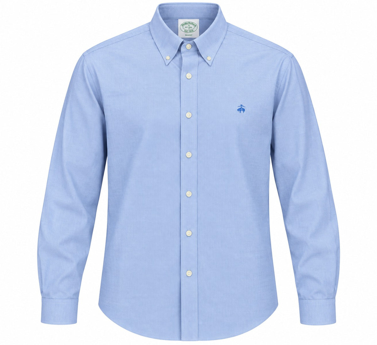CAMISA BROOKS BROTHERS 42112 MILANO FIT MONOGRAMA GRIS XS