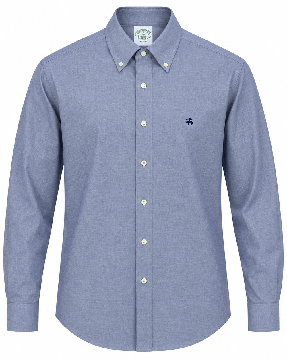 CAMISA BROOKS BROTHERS 42112 REGEN FIT MONOGRAMA GRIS XS