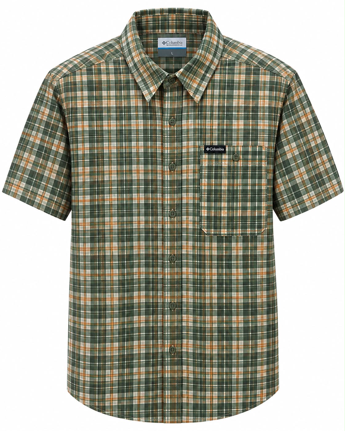 CAMISA COLUMBIA 1900051467 ACTIVE FIT MANGA CORTA VERDE L