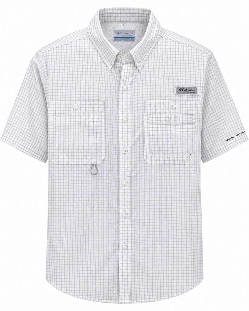 CAMISA COLUMBIA OMNI SHADE MANGA CORTA RELAXED FIT BLANCA CUADRADA XL