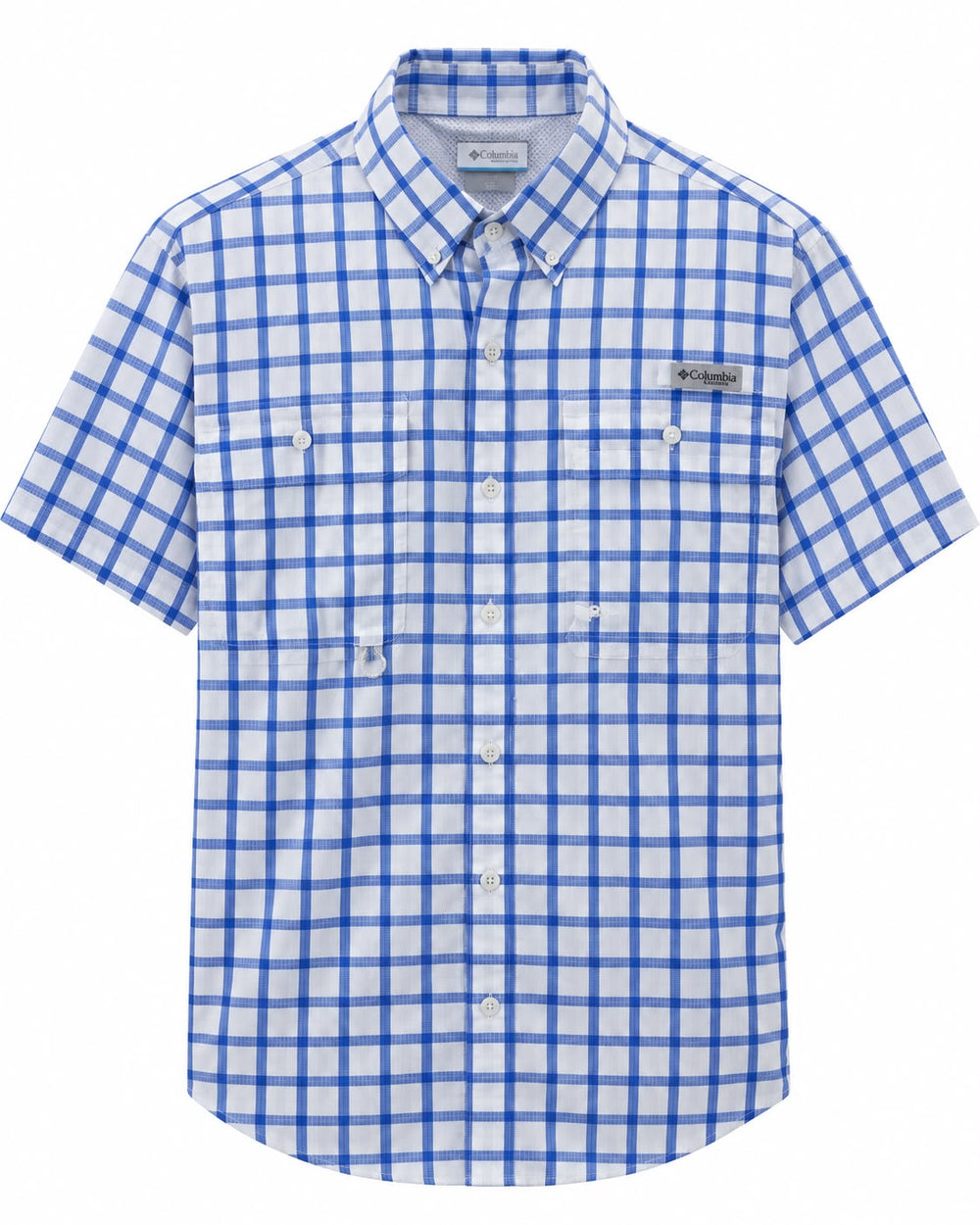 CAMISA COLUMBIA OMNI SHADE RELAXED FIT CUADROS AZULES L