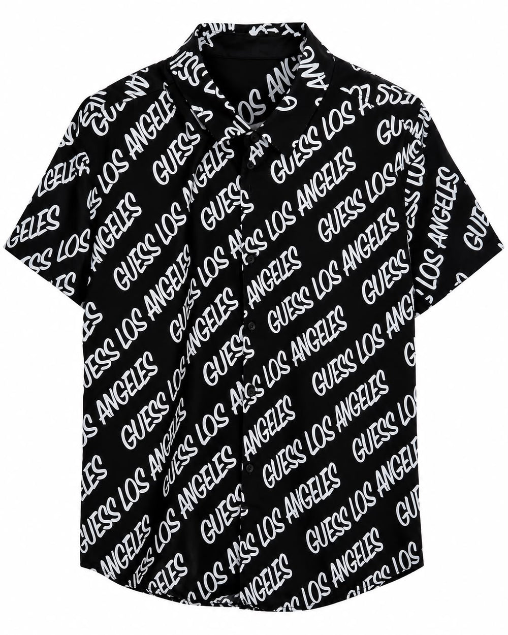 CAMISA GUESS JTMU MANGA CORTA NEGRA XL