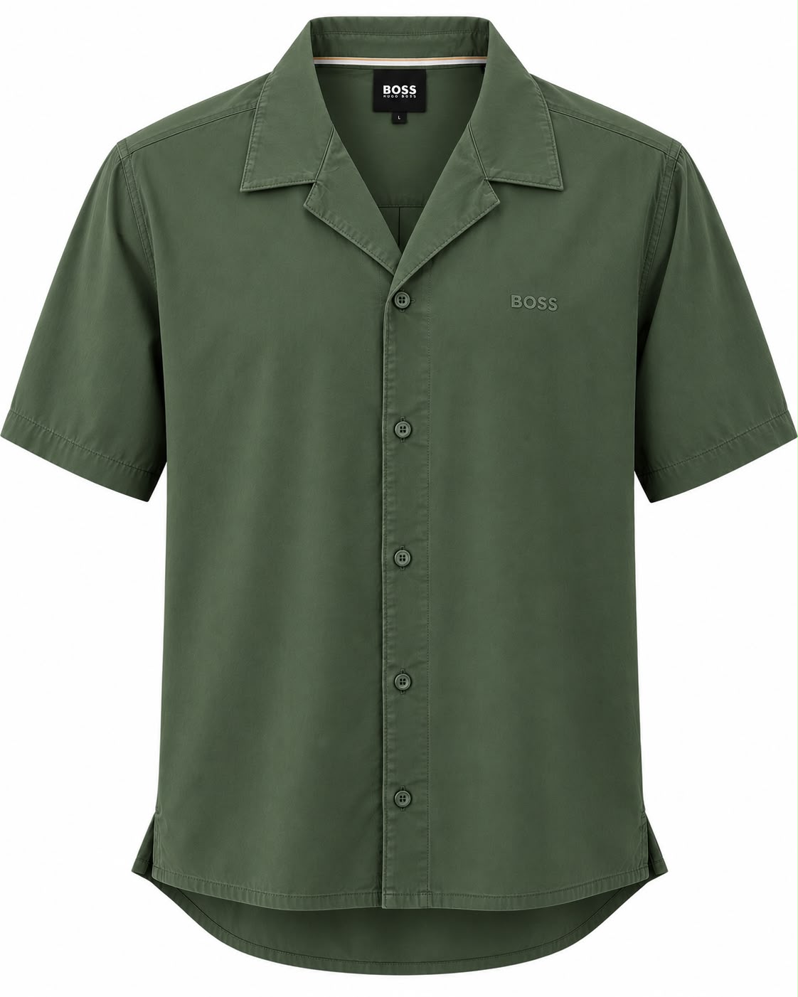CAMISA HUGO BOSS 50567174 BEACH MANGA CORTA VERDE L