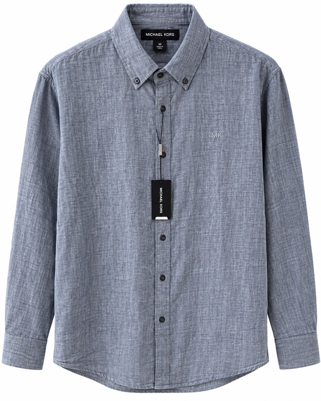 CAMISA MK CHAMBRI SLIM FIT GRIS M