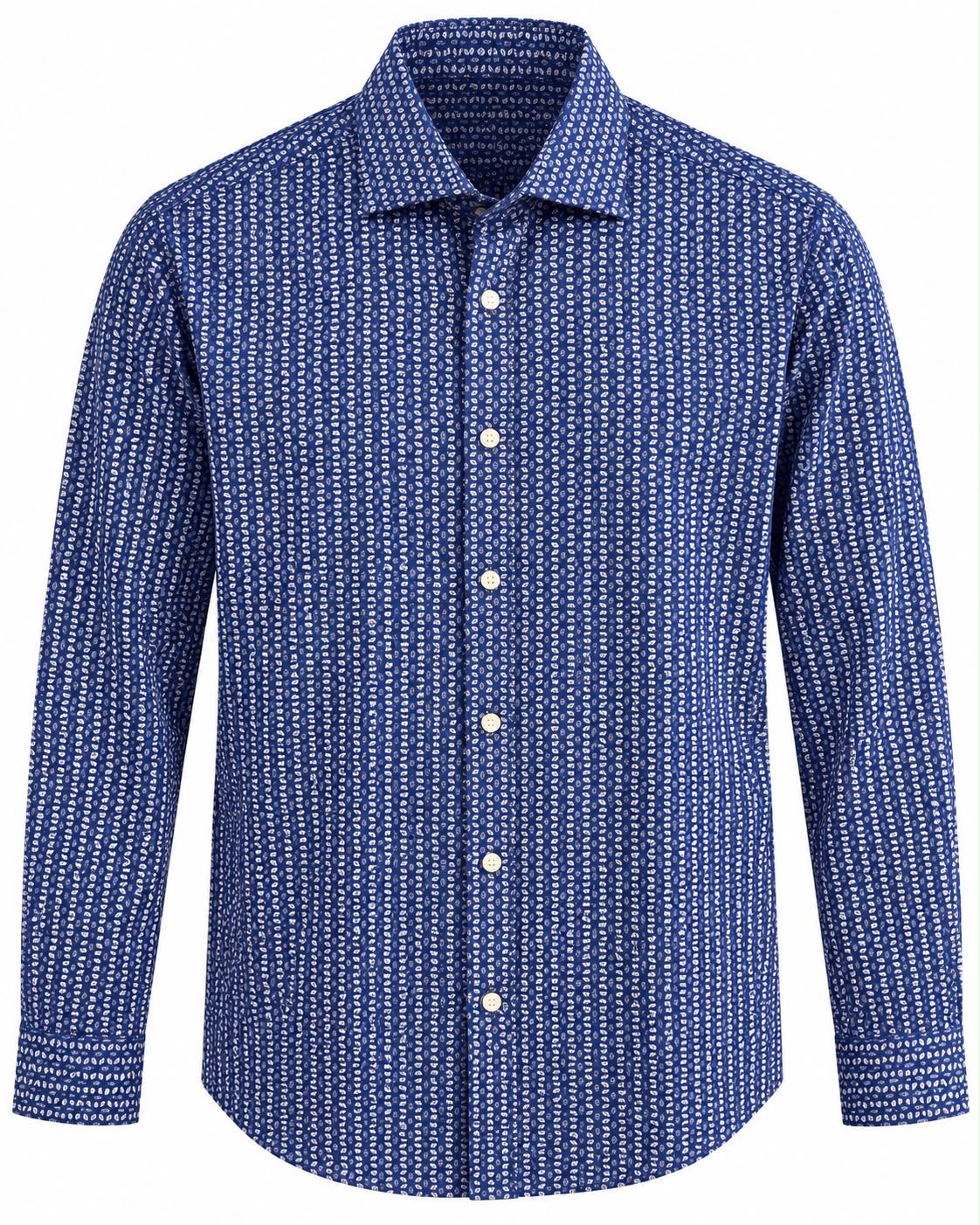CAMISA MK DR3516 SLIM FIT AZUL ROMBOS M