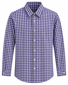 CAMISA MK IRIS CLASICC FIT MORADO CUADROS
