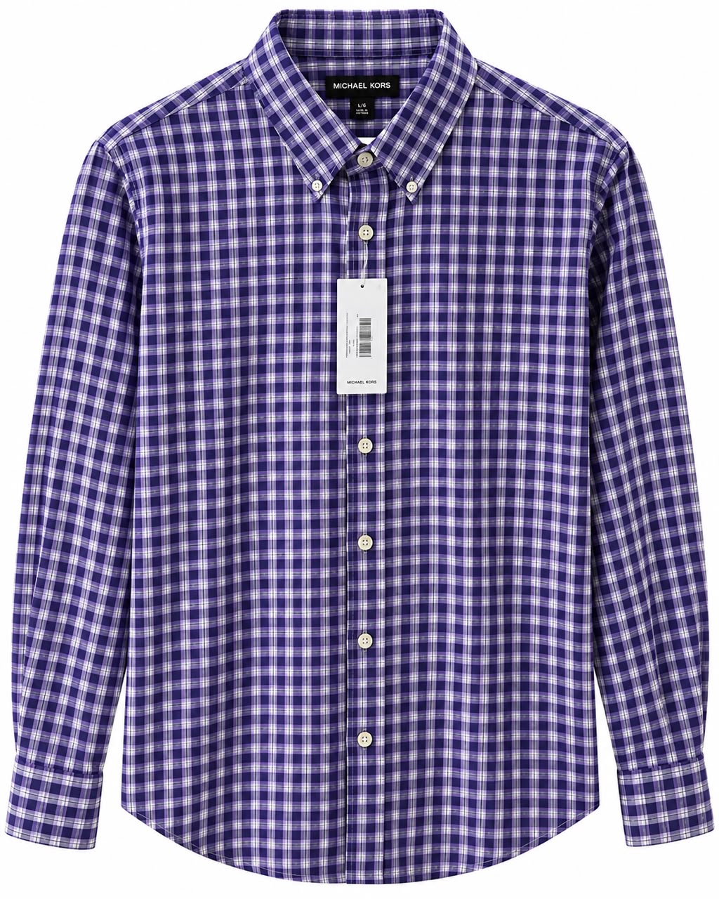 CAMISA MK IRIS CLASICC FIT MORADO CUADROS