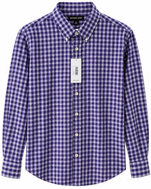 CAMISA MK IRIS CLASICC FIT MORADO CUADROS