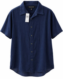 CAMISA MK TRANS1 MANGA CORTA AZUL