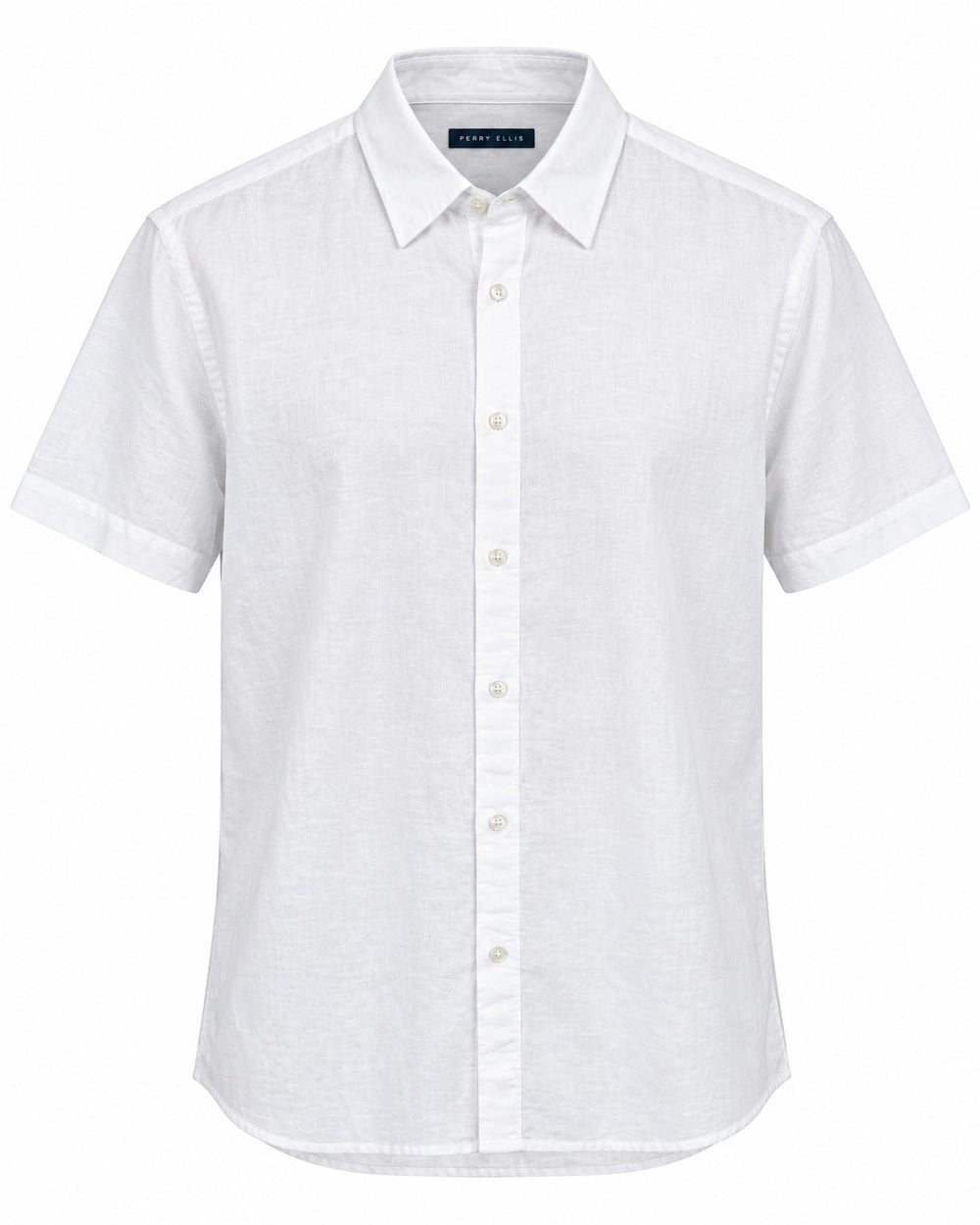 CAMISA PERRY ELLIS 4BSW9082 LINEN BLEND MANGA CORTA BLANCA M