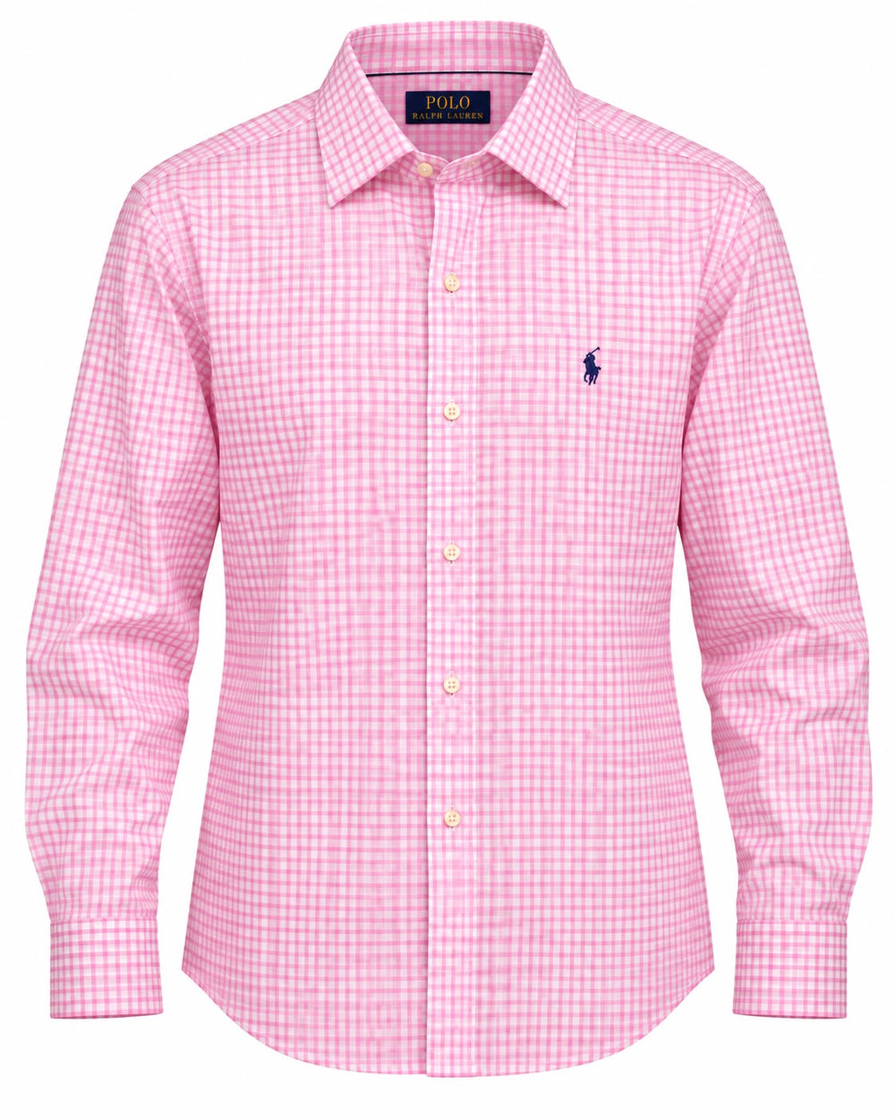 CAMISA POLO RALPH LAUREN 712B23 CUSTOM FIT ROSA CUADROS M