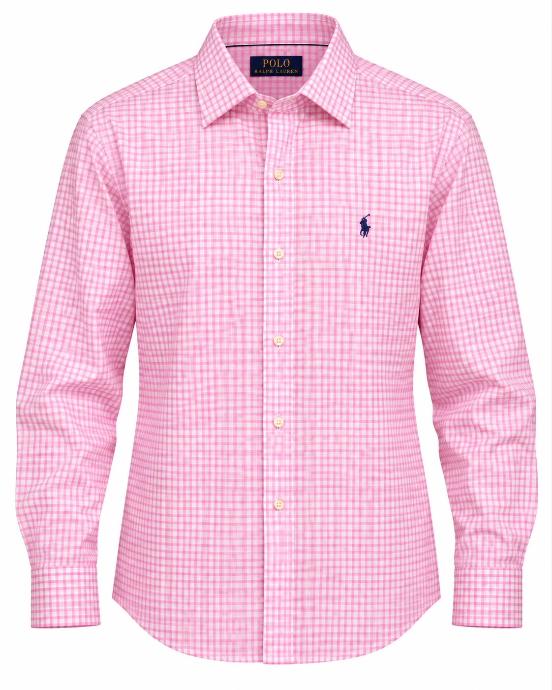CAMISA POLO RALPH LAUREN 712B23 CUSTOM FIT ROSA CUADROS M
