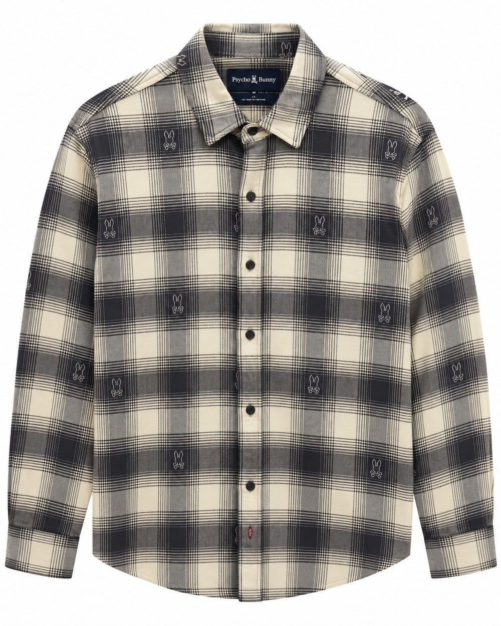 CAMISA PSYCHO BUNNY KURT PLAID BLANCA CUADROS S