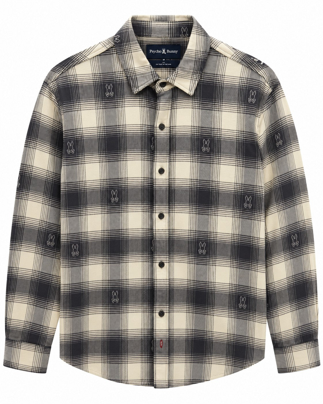 CAMISA PSYCHO BUNNY KURT PLAID BLANCA CUADROS S