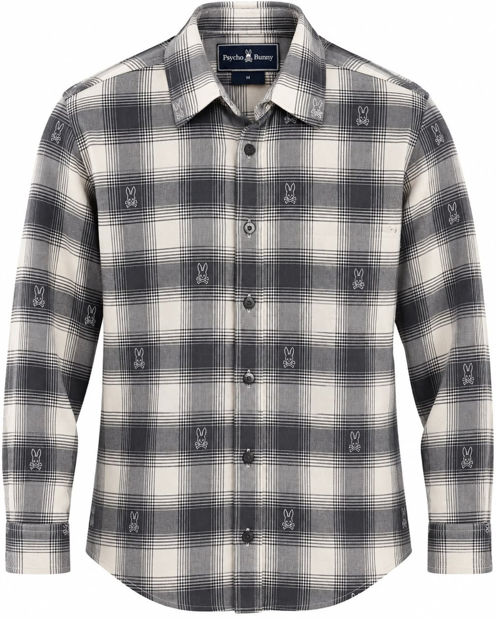 CAMISA PSYCHO BUNNY KURT PLAID BLANCA CUADROS XS