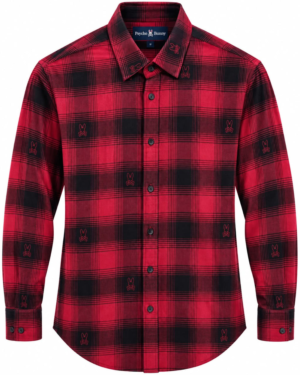 CAMISA PSYCHO BUNNY KURT PLAID ROJA CUADROS XS