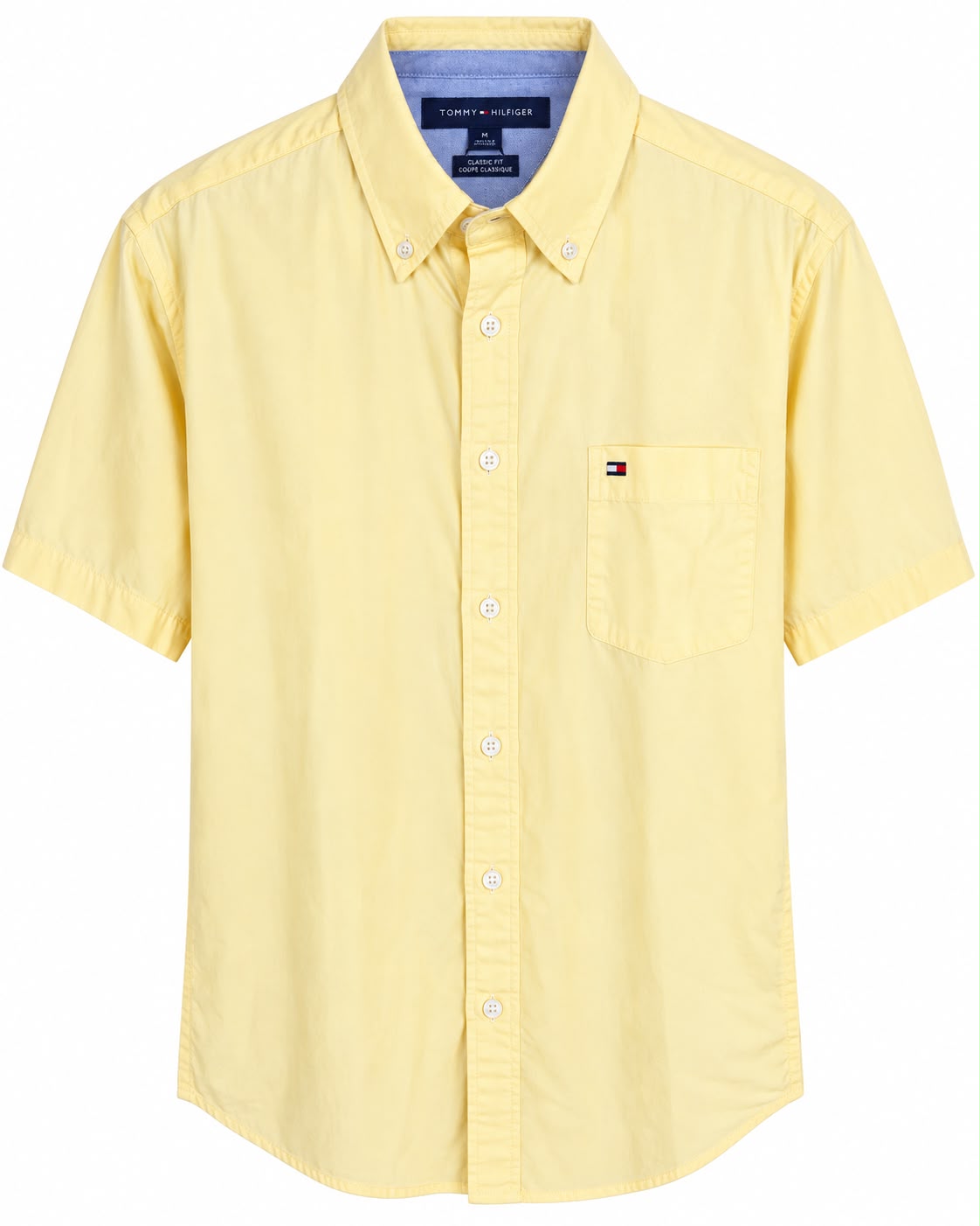 CAMISA TOMMY HILFIGER 78J9252 CLASICC FIT MANGA CORTA AMARILLA M