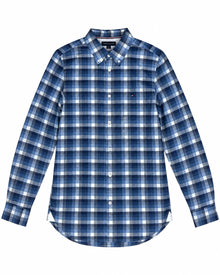 CAMISA TOMMY HILFIGER XM05837 SLIM FIT STRETCH AZUL CUADROS
