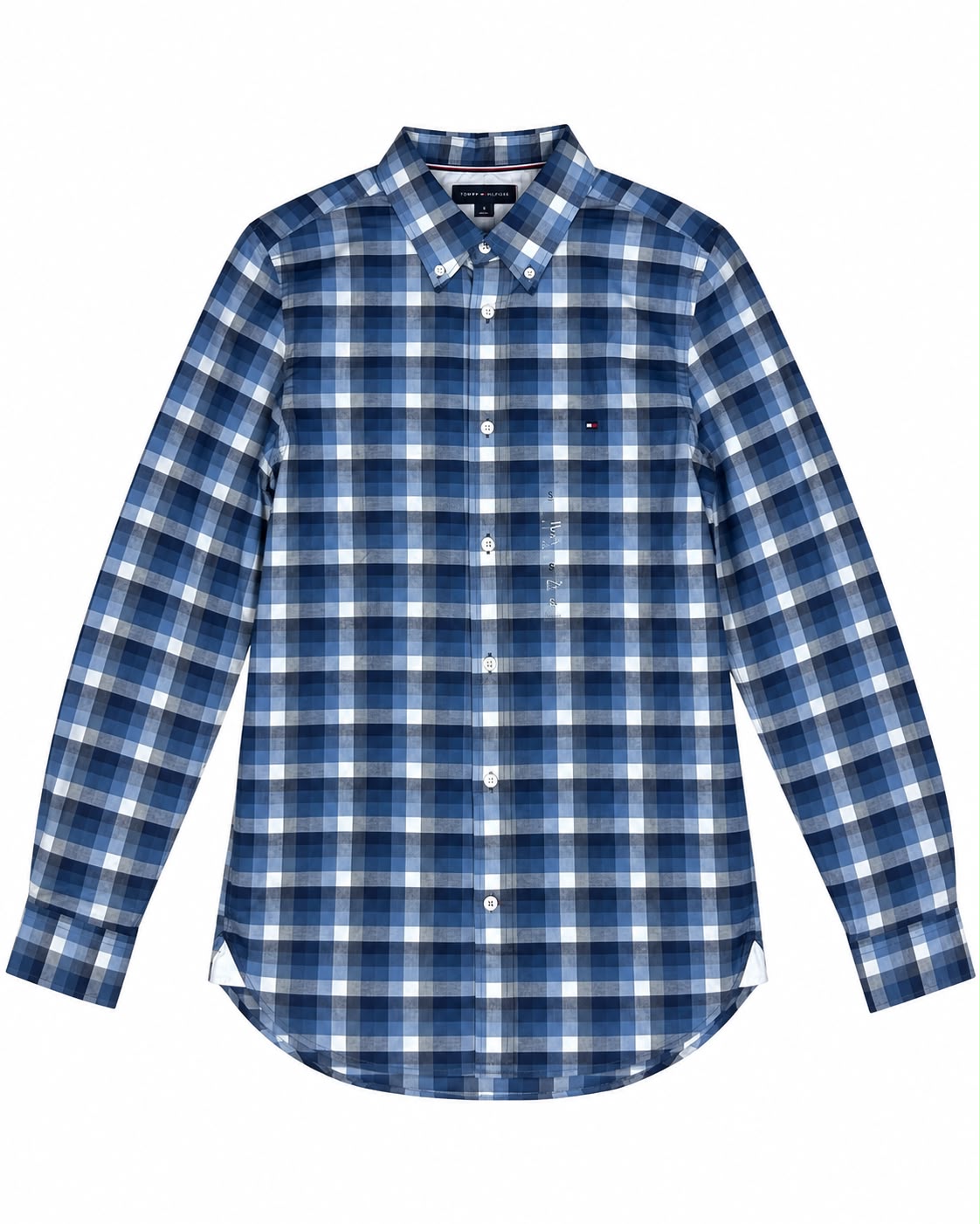 CAMISA TOMMY HILFIGER XM05837 SLIM FIT STRETCH AZUL CUADROS