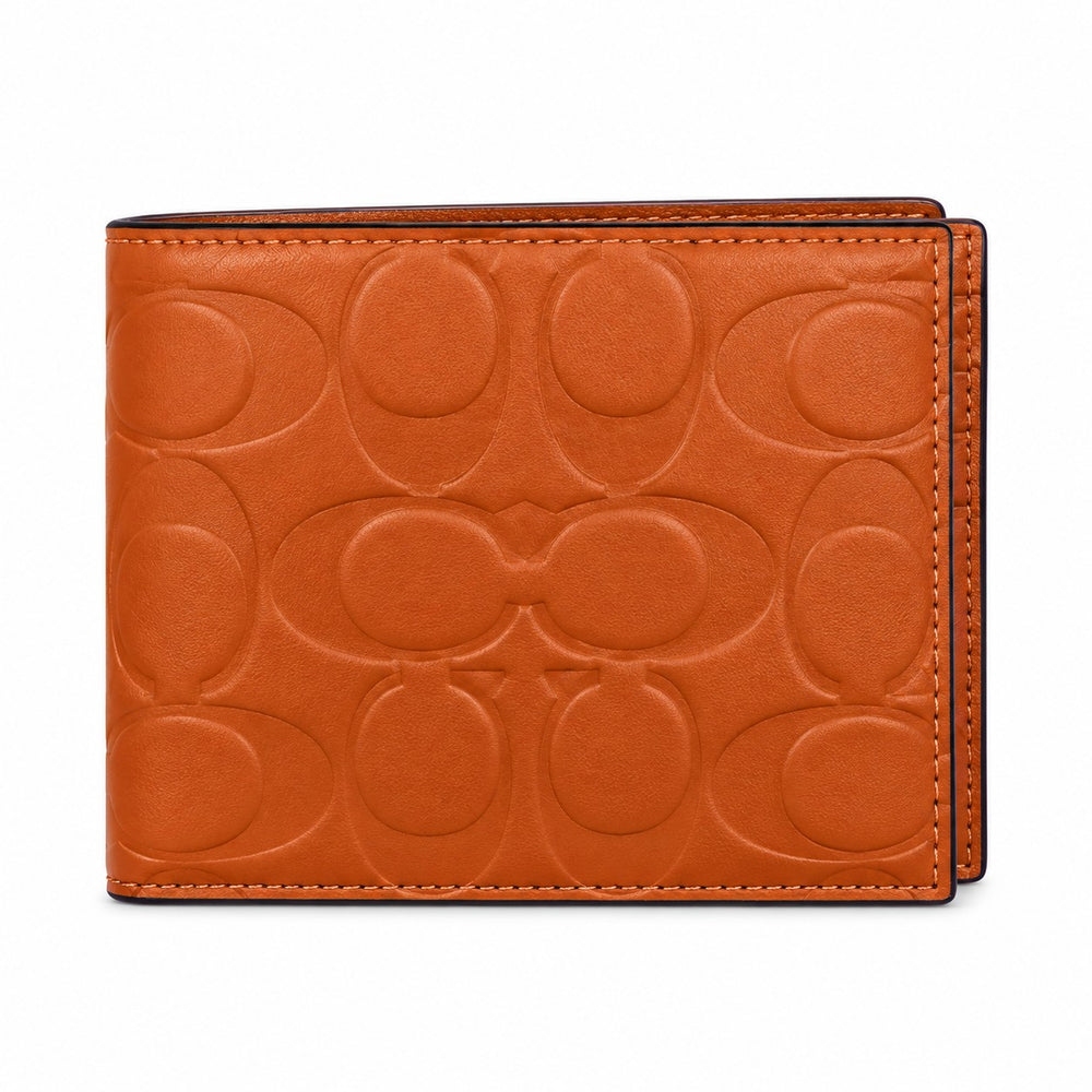 CARTERA COACH CON TARJETERO CY396 ANARANJADO MONOGRAMA