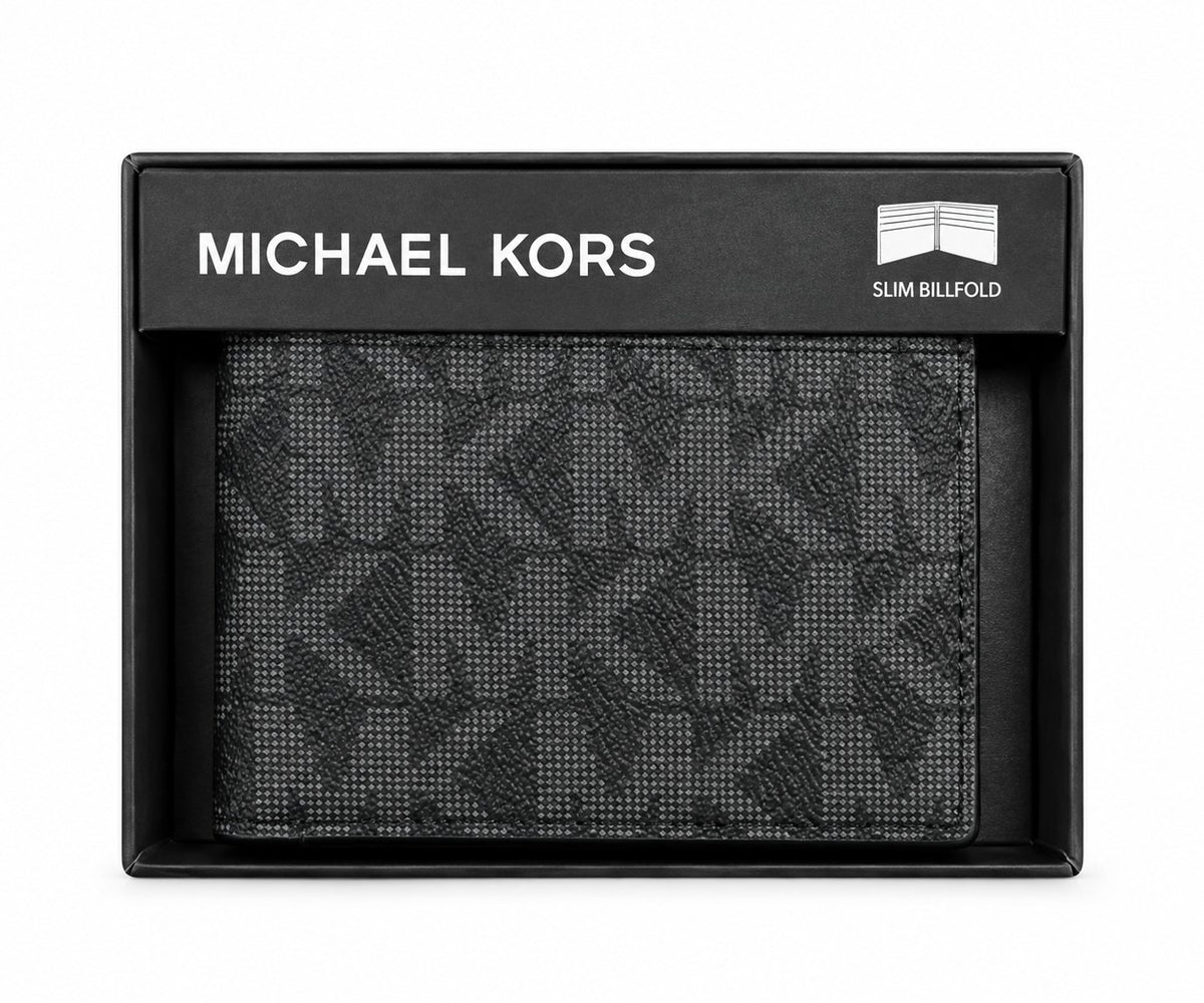 CARTERA MK 86F5SANF5V RELIEVE MONOGRAMA NEGRO