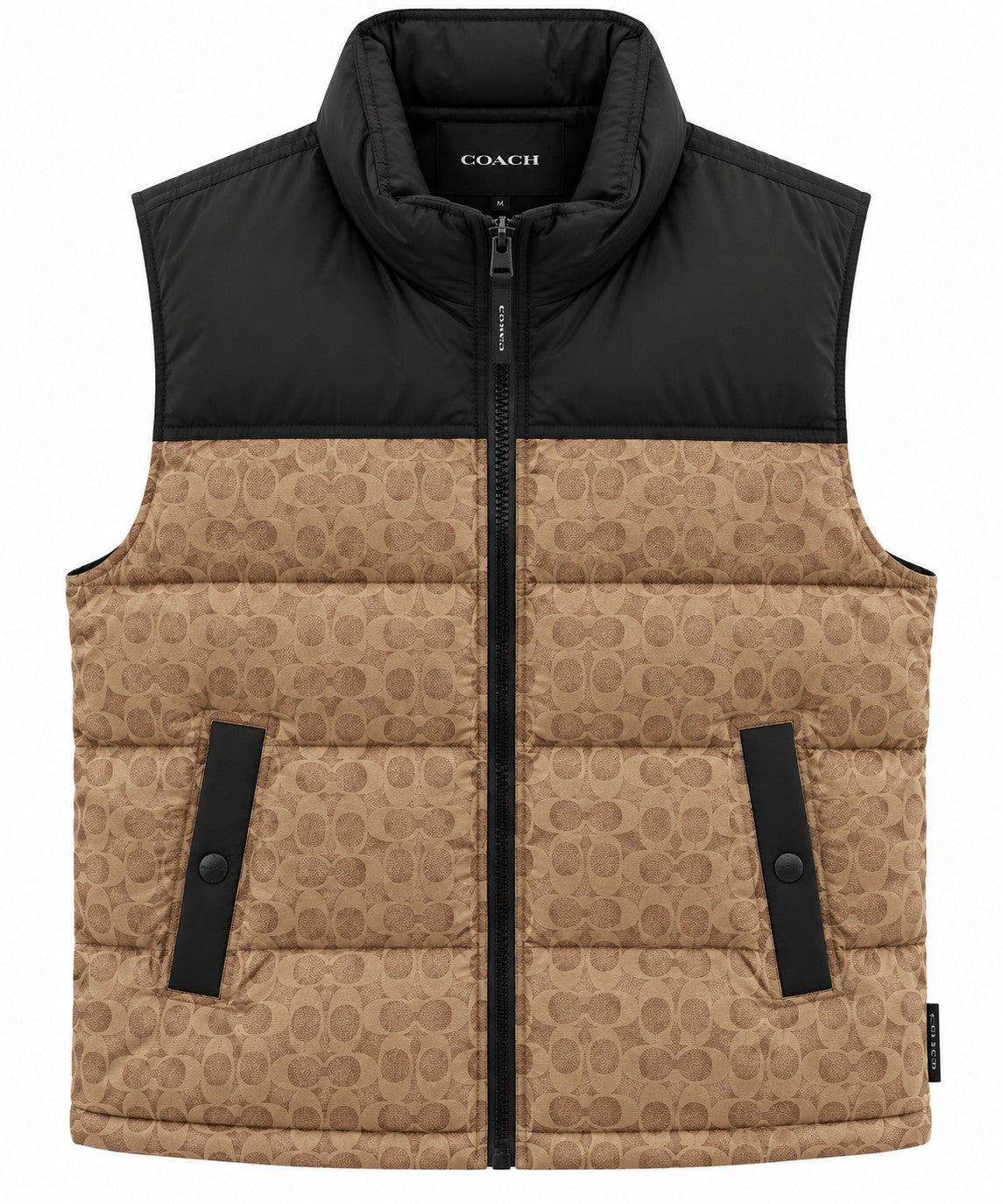 CHALECO COACH CU801 CAFÉ MONOGRAMA L