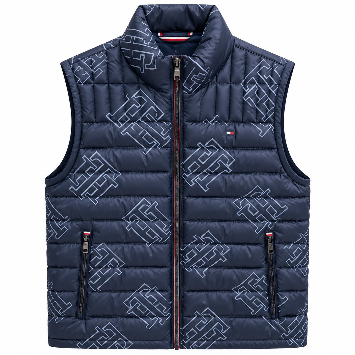 CHALECO TOMMY 519AN478 AZUL MONOGRAMA M