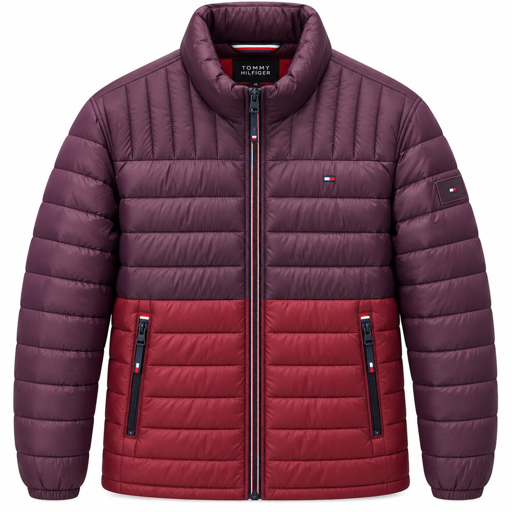 CHAMARRA CABALLERO TOMMY MORADO CON ROJO XL
