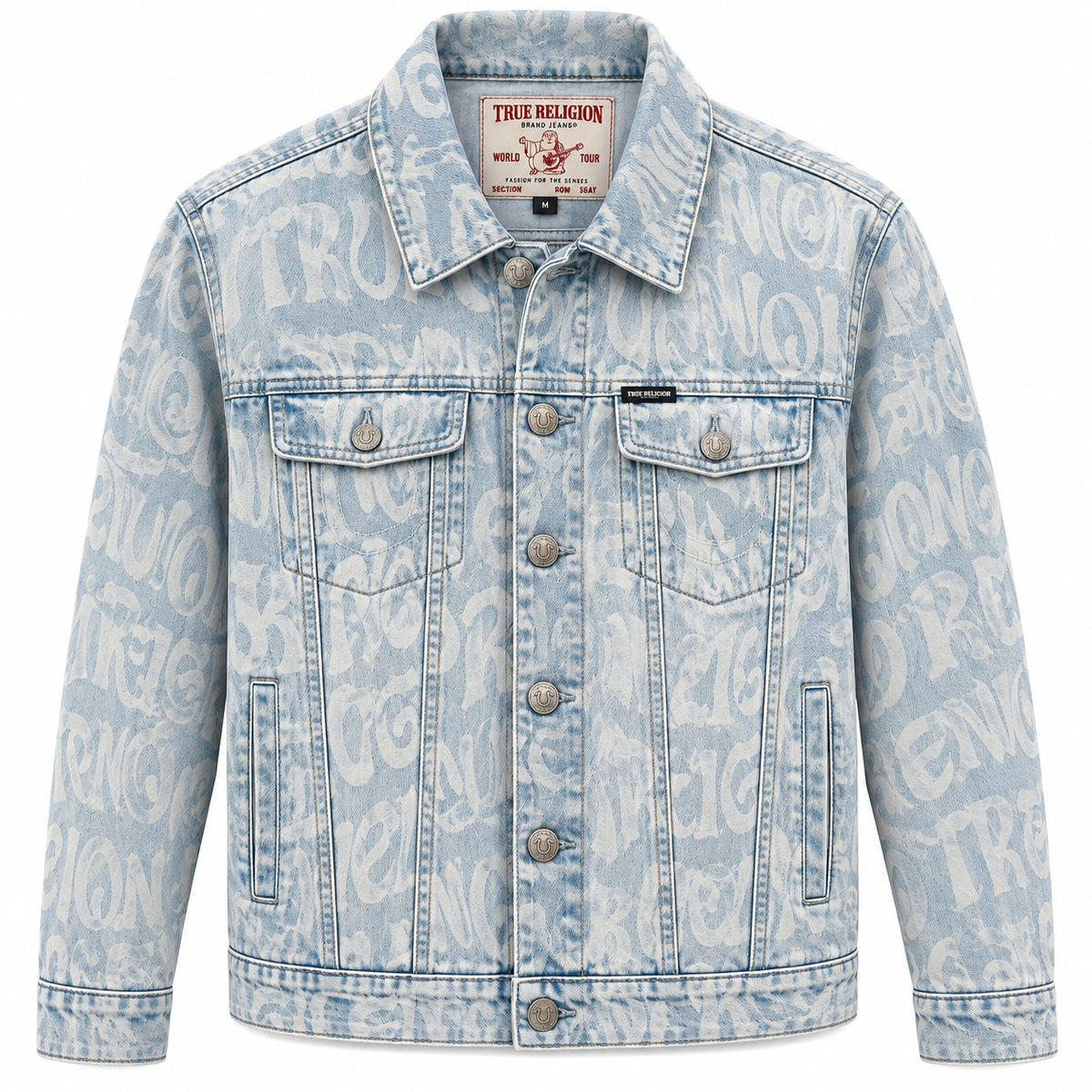 CHAMARRA TRUE RELIGION MONOGRAMA MEZCLILLA M