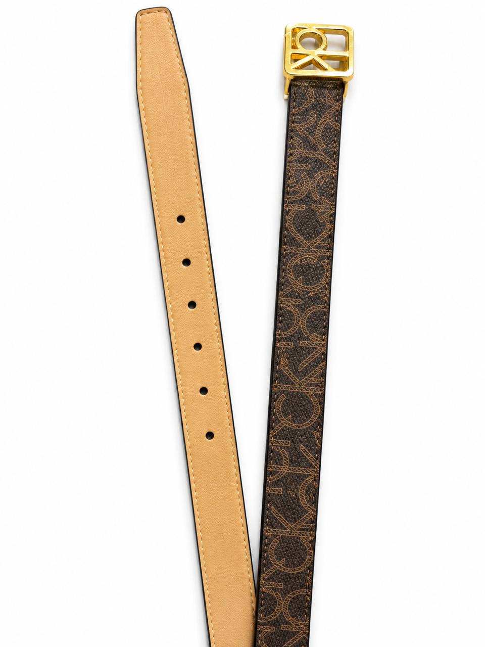 CINTURON DAMA CK MONOGRAMAS CAFÉ L