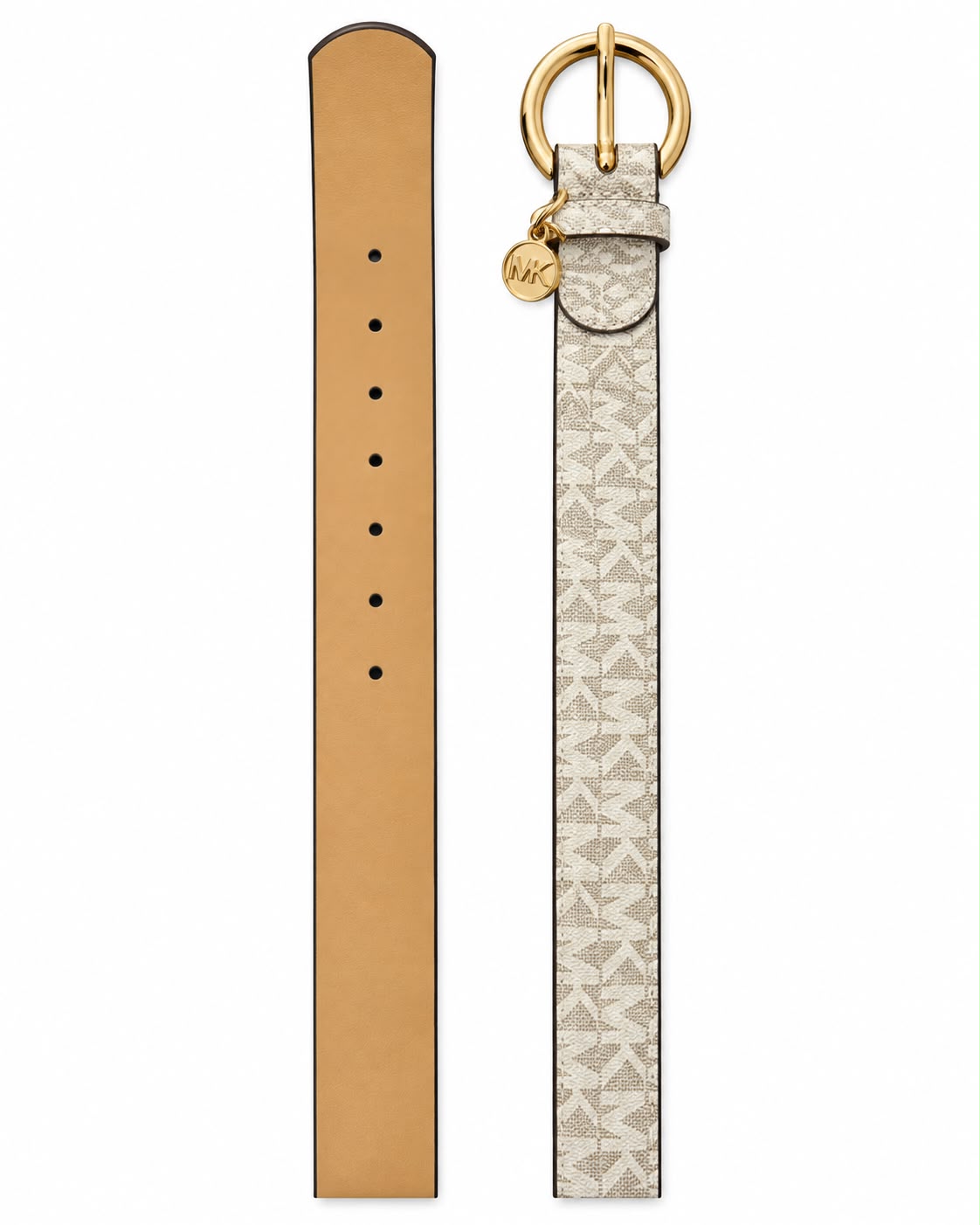 CINTURON DAMA MK MA BLANCO MONOGRAMAS L