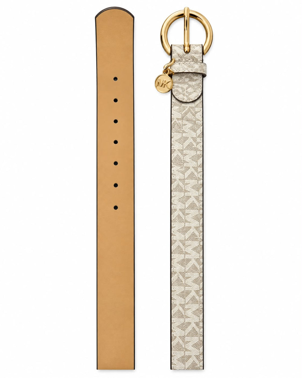 CINTURON DAMA MK MA BLANCO MONOGRAMAS L
