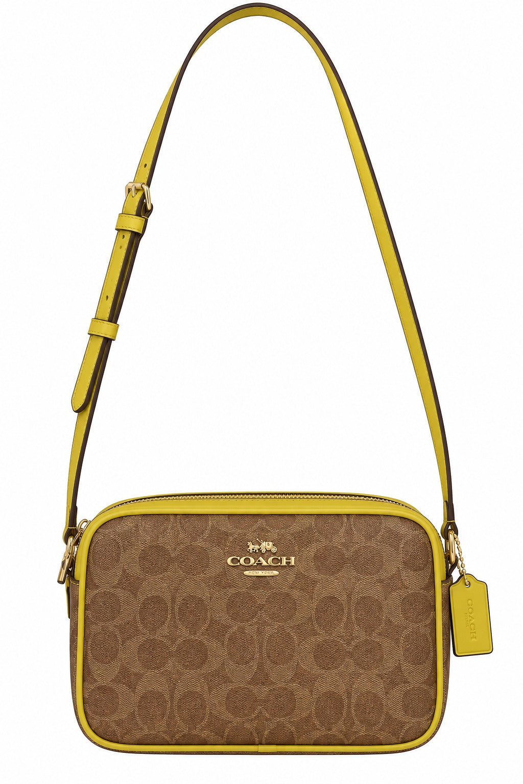 CROSSBODY COACH CAFÉ/AMARILLO MONOGRAMA GRANDE