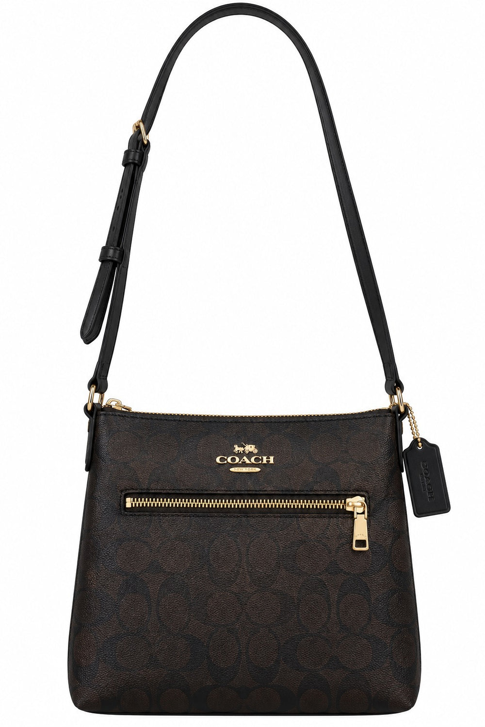 CROSSBODY COACH ROWAN CAFÉ OSCURO/NEGRO S