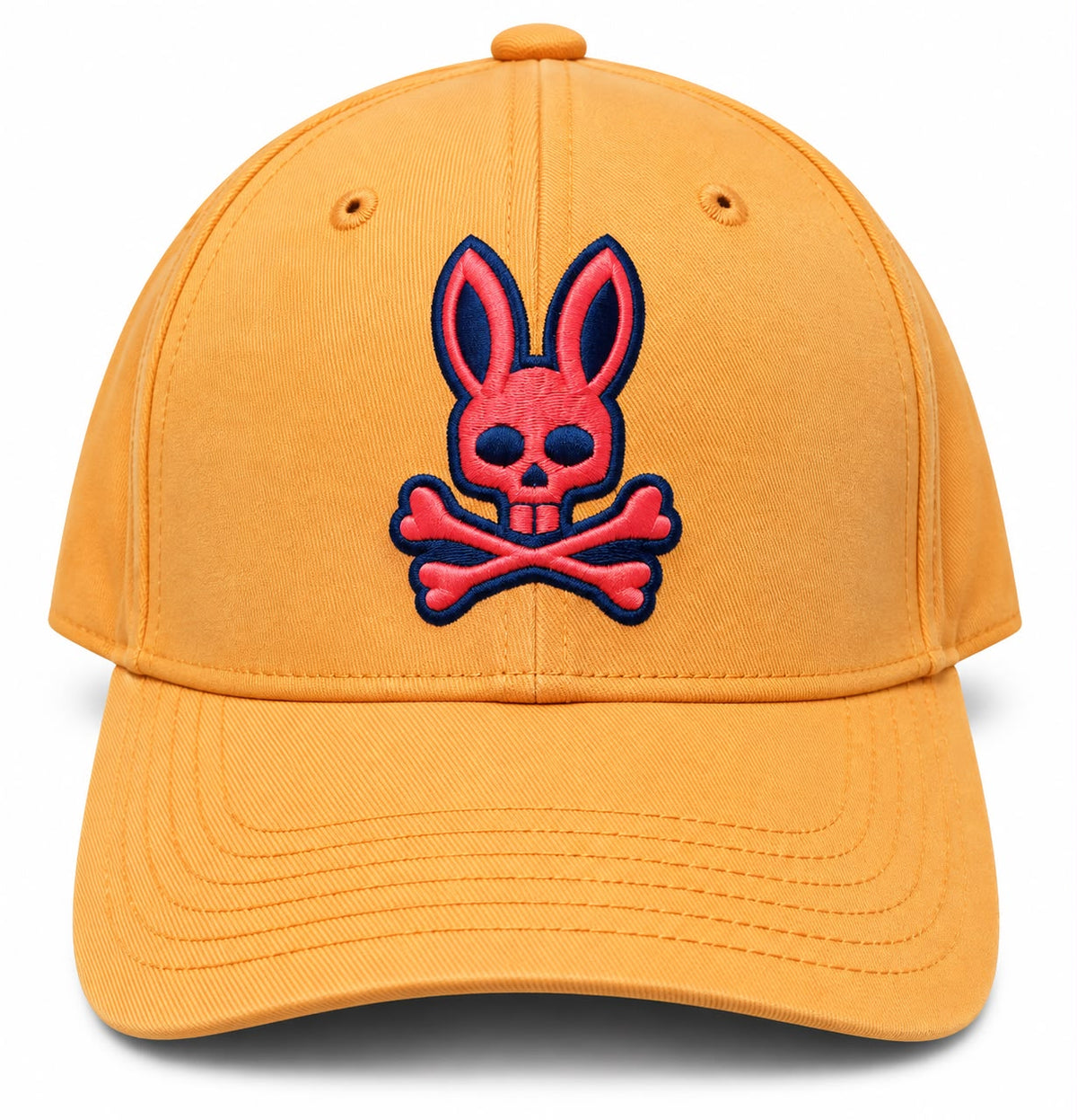 GORRA PSYCHO BUNNY BORDADO NARANJA LOGO NARANJA NEON