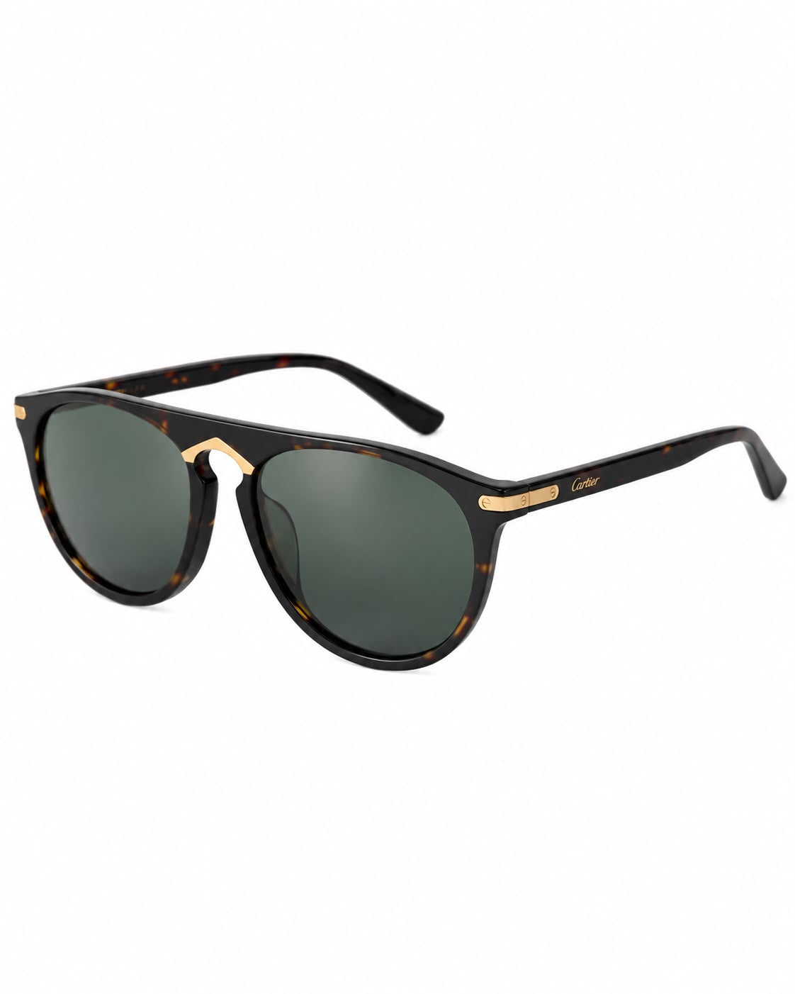 LENTES CARTIER CT0013SA 002 AVIATOR TORTOISE GOLD