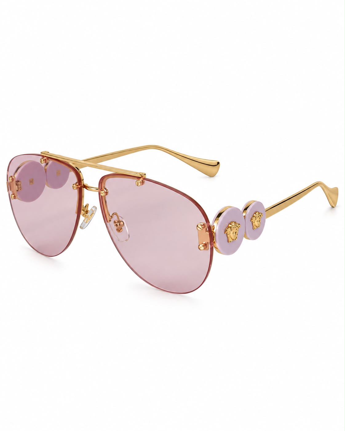 LENTES VERSACE VE2250 1487A NEW AVIATOR GOLD VIOLET