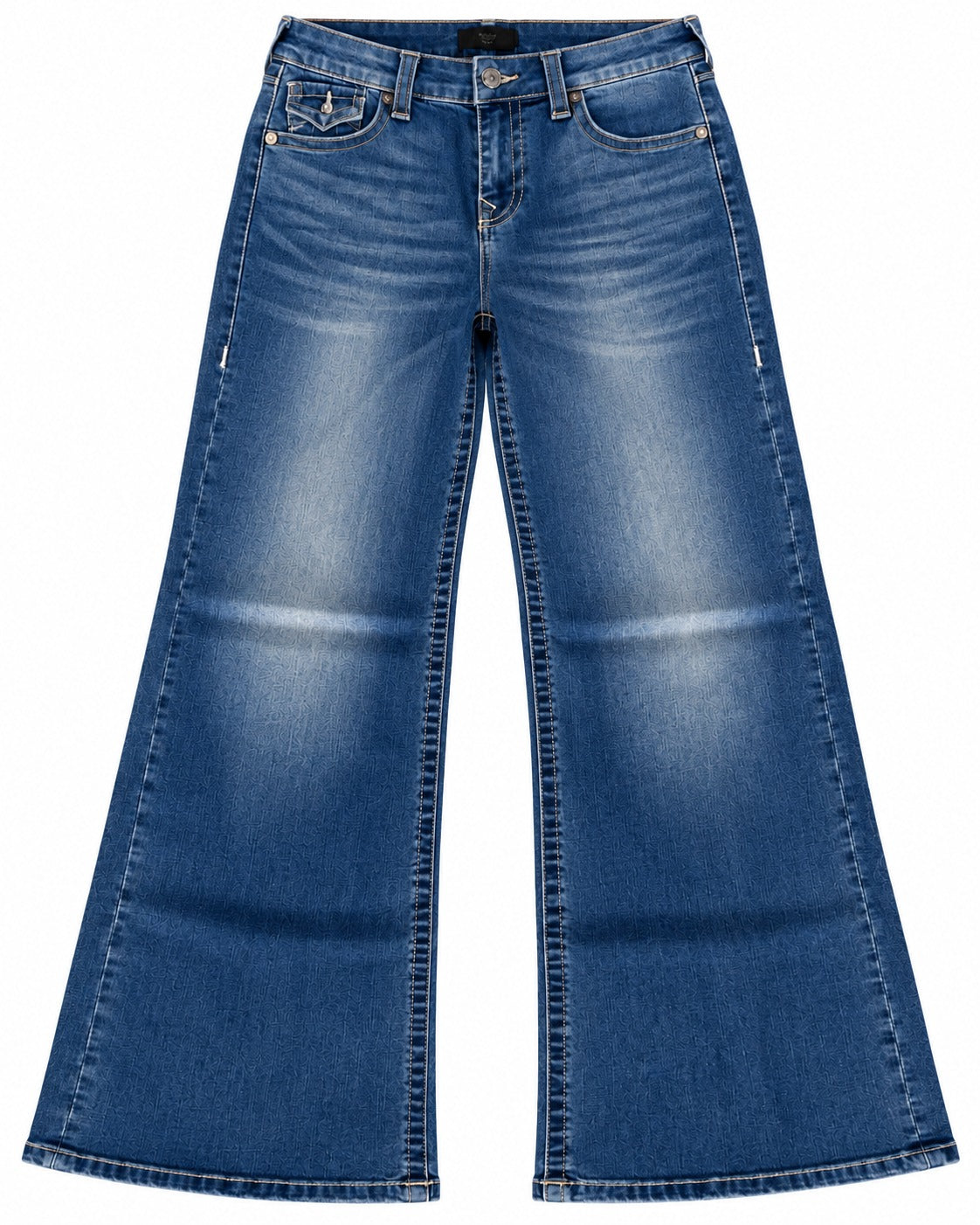 PANTALON TRUE RELIGION STYLE 209450 COLOR HONEY CRISP BOBI BAGGY JEAN FLAP 28