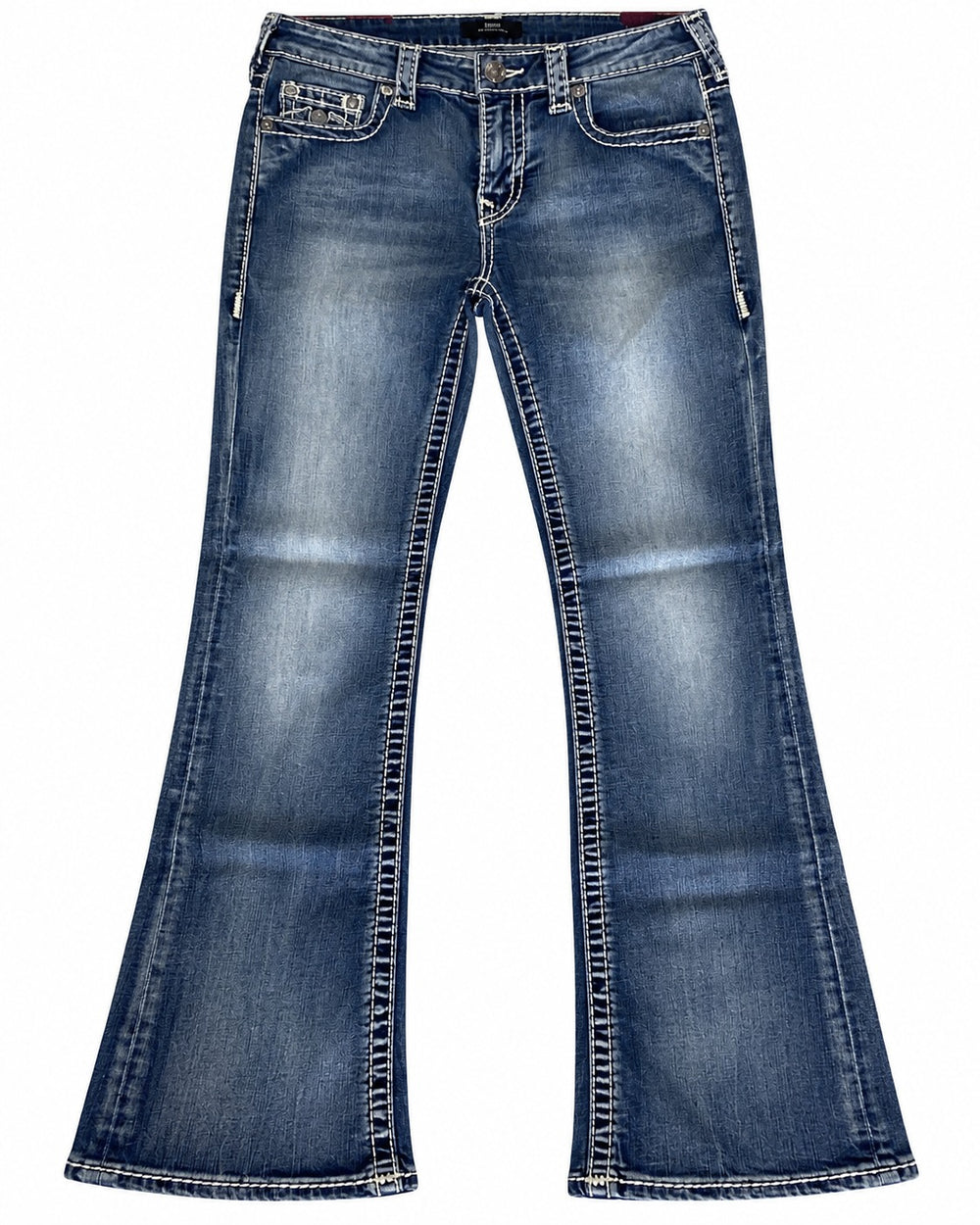 PANTALON TRUE RELIGION STYLE 208401 COLOR VIOLET BECCA MID RISE BOOT CUT SUP T 29
