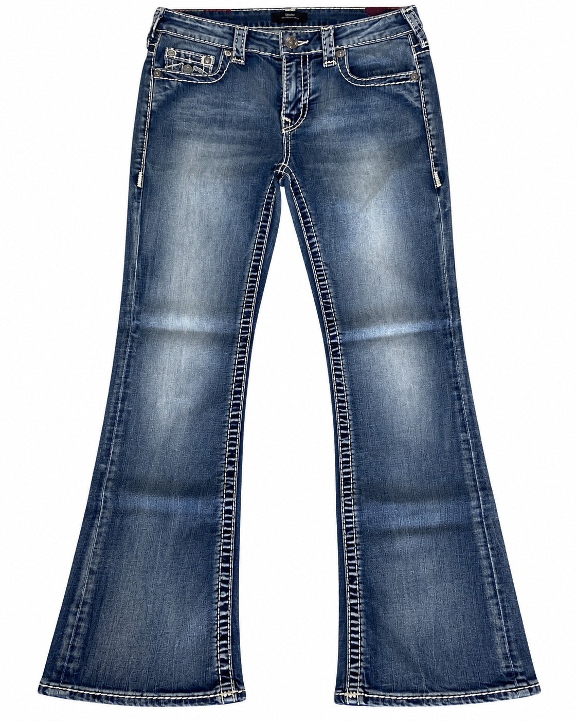 PANTALON TRUE RELIGION STYLE 208401 COLOR VIOLET BECCA MID RISE BOOT CUT SUP T 29