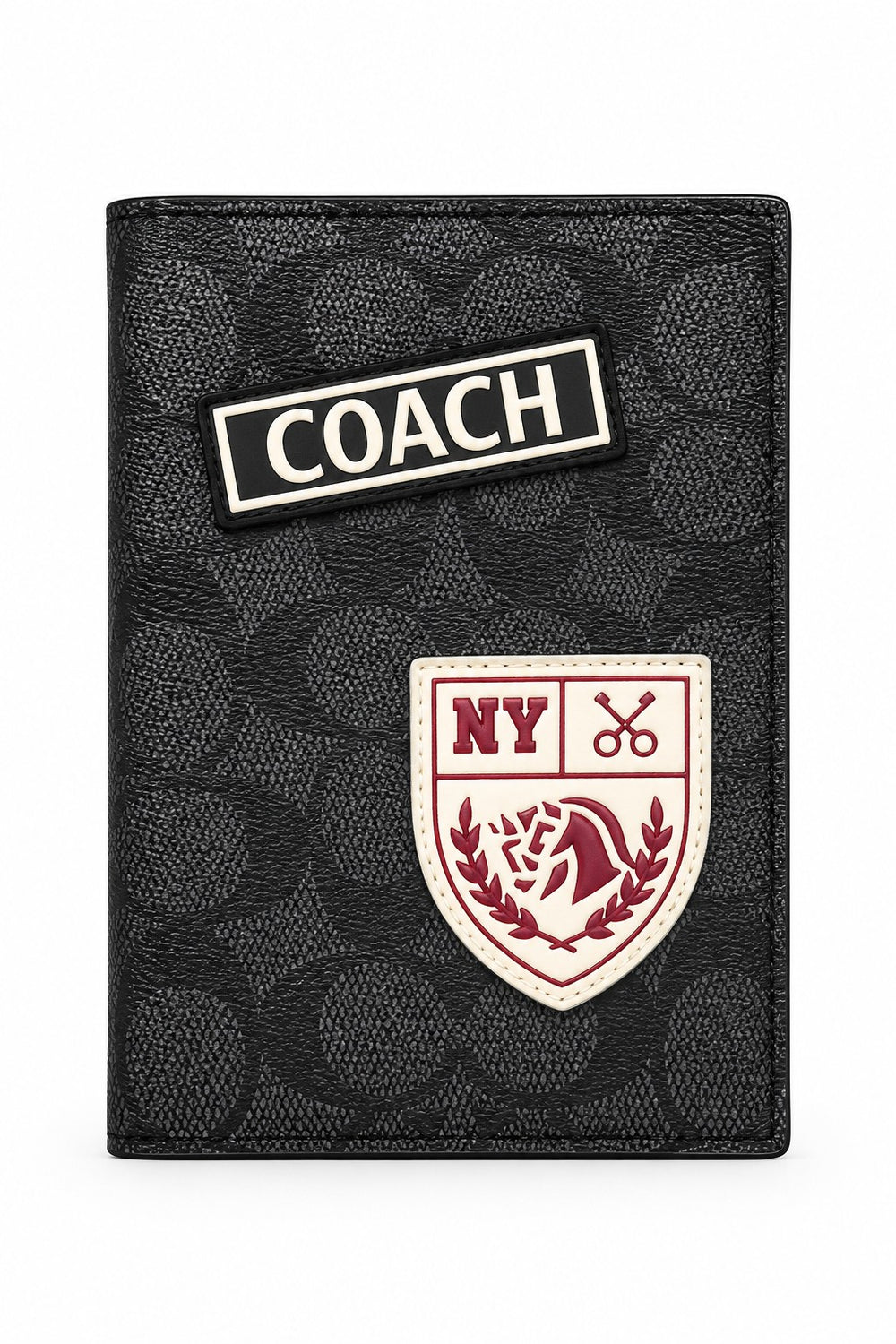 PASAPORTE COACH PASSPORT NEGRO MONOGRAMA
