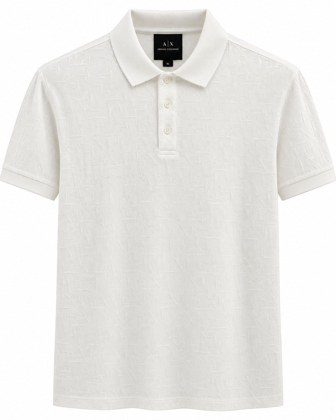 PLAYERA CABALLERO ARMANI EXCHANGE POLO MONOGRAMA XM000219 AF28438 OFF WHITE