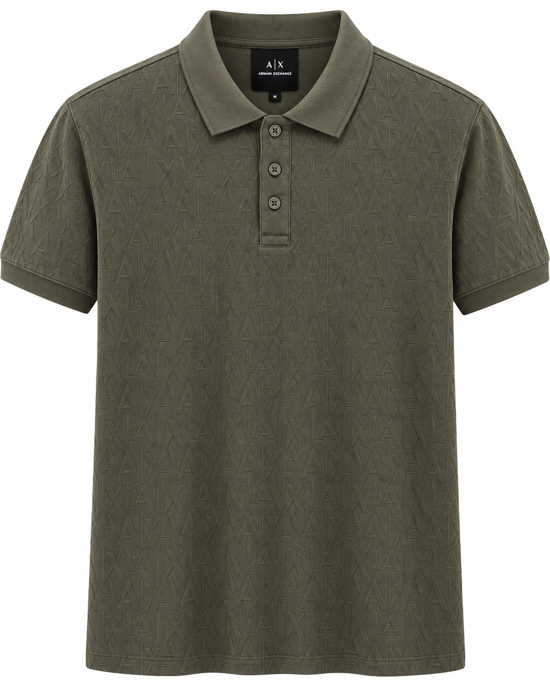 PLAYERA CABALLERO ARMANI EXCHANGE POLO GRIS XM001292 AF10337 U8144 MONOGRAMA L