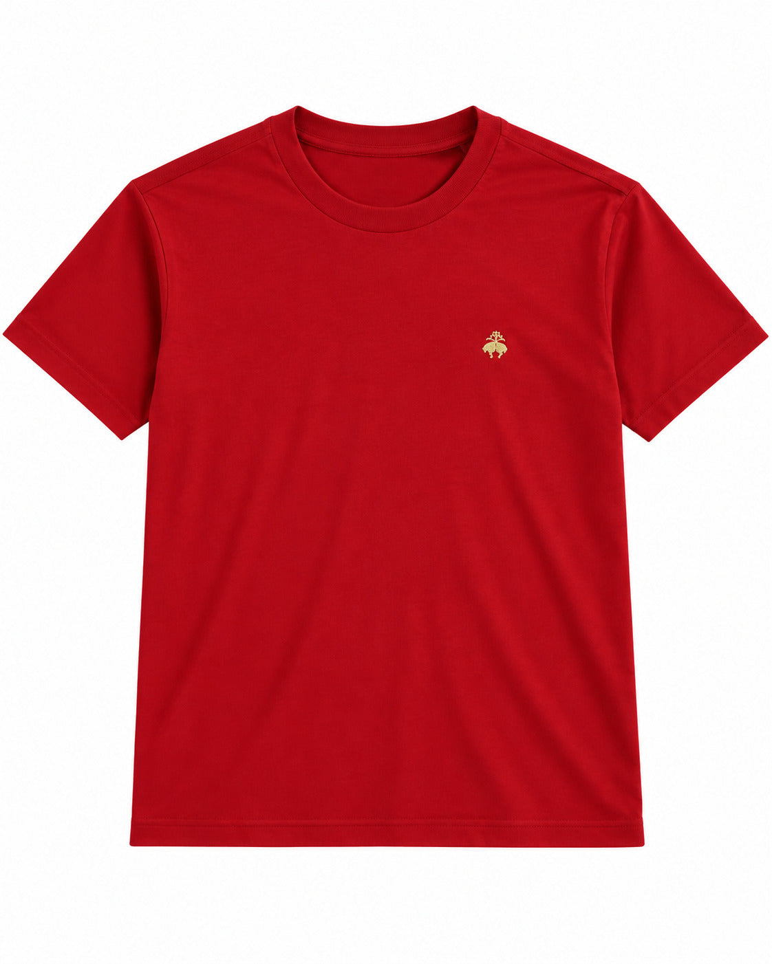 PLAYERA CABALLERO BROOKS BROT. CUELLO REDONDO ROJO LISA LOGO