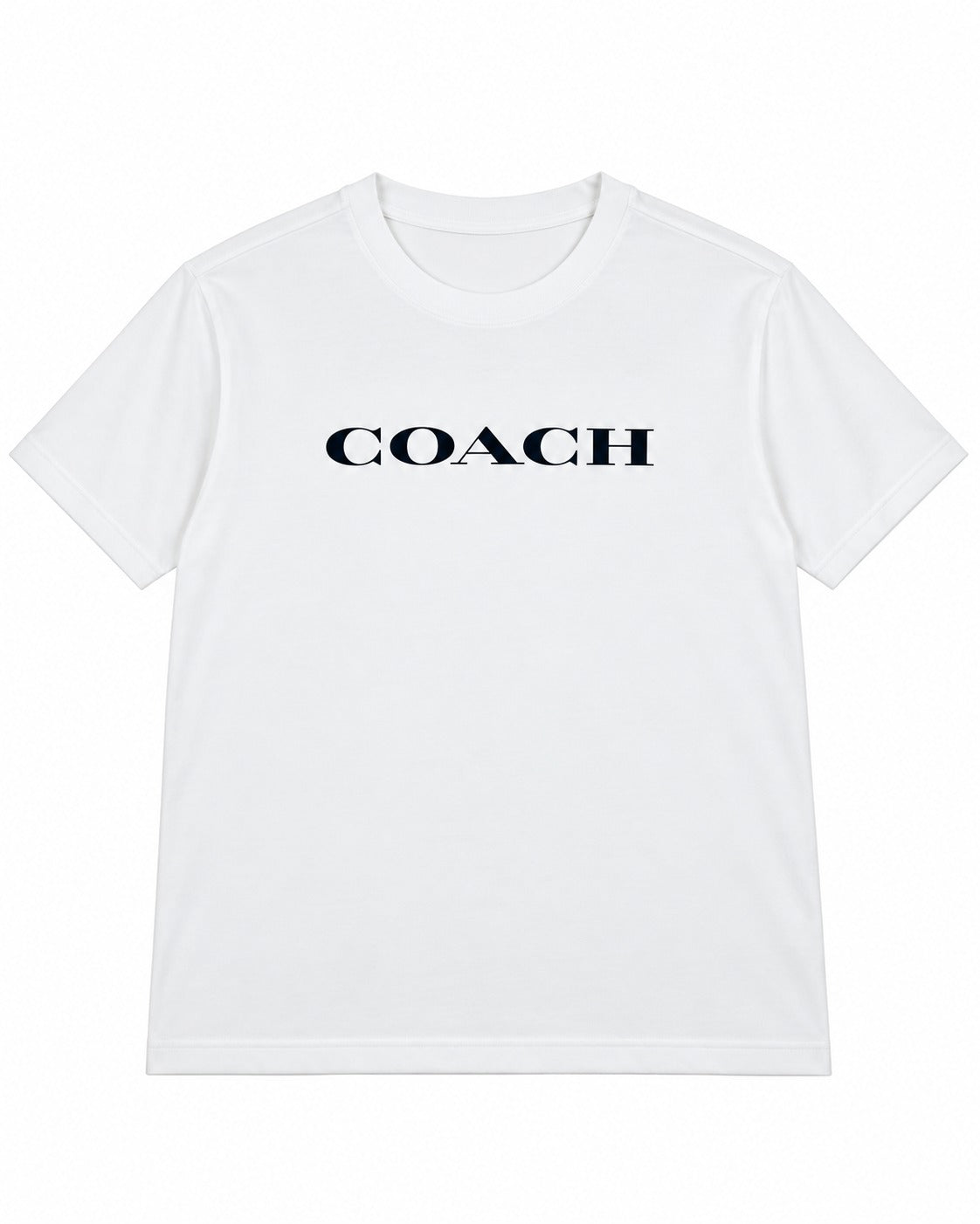 PLAYERA CABALLERO COACH CUELLO REDONDO BLANCO LOGO COACH NEGRO XL