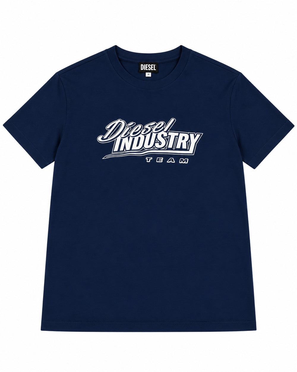 PLAYERA CABALLERO DIESEL CUELLO REDONDO AZUL NAVY LOGO DIESEL INDUSTRY L